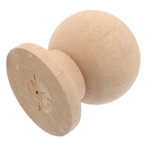 CLISPEED Unlackierter Massivholz-ball Endstück Robuste Vintage Holzsäulen-kappe für Bettpfosten Garten Lampen Fahnenmast Vielseitige DIY Dekoration Einfache Montage von CLISPEED