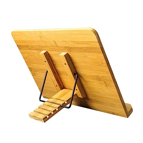 CLISPEED Verstellbarer Holz Buchständer Desktop Leseständer Klappbar Multifunktionaler Zeichenbretthalter Für Bücher Tablet Schreibtisch Nutzung von CLISPEED
