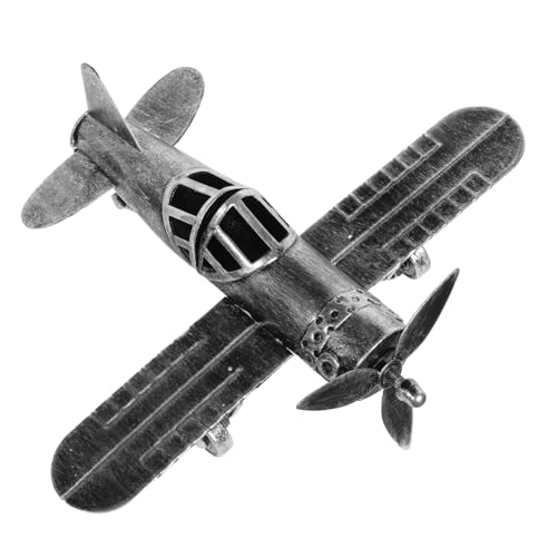CLISPEED Vintage Eisen Flugzeug Modell Tischdekoration Retro Airplane Ornament aus Stabiles Sammlerobjekt für Schreibtisch Wohnzimmer Weinregal Geschenk für Flugzeugfans CLISPEED Vintage Eisen Flugzeug Modell Tischdekoration Retro Airplane Ornament aus Stabiles Sammlerobjekt für Schreibtisch Wohnzimmer Weinregal Geschenk für Flugzeugfans von CLISPEED