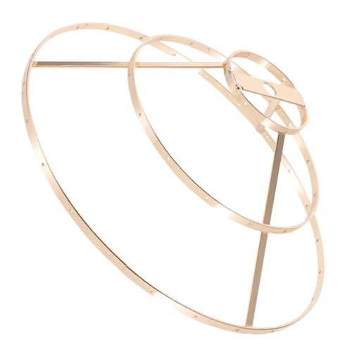 CLISPEED Vintage Lamp Shade Frame DIY Lampshade Ring Fitter aus Robustem Eisen Retro Kronleuchter Halter für Pendellampen Flexibel für Wohn und Gastronomiebereich Goldfarben von CLISPEED