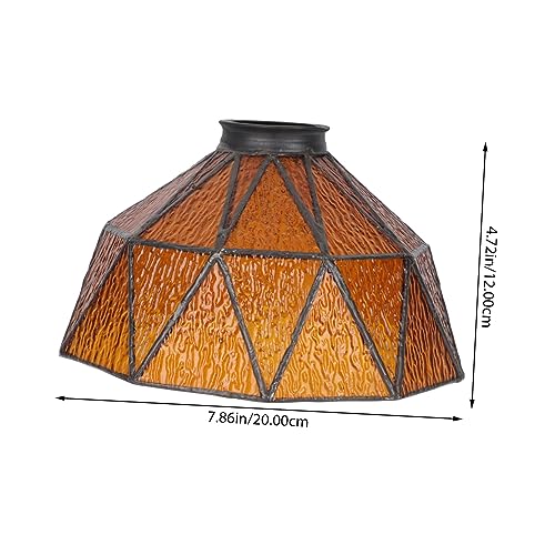 CLISPEED Vintage Lampenschirm Deckenleuchte mit Geometrischem Design Schützender Lampenschutz für Wohnzimmer Esszimmer und Büro DIY Ersatz für Pendelleuchten Bernsteinfarben CLISPEED Vintage Lampenschirm Deckenleuchte mit Geometrischem Design Schützender Lampenschutz für Wohnzimmer Esszimmer und Büro DIY Ersatz für Pendelleuchten Bernsteinfarben von CLISPEED