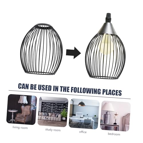 CLISPEED Vintage Metall Lampenschirm Oval Hängend Robuster Eisendraht Lampenschirm Tischlampe Dekorativ Für Esszimmer Wohnzimmer CLISPEED Vintage Metall Lampenschirm Oval Hängend Robuster Eisendraht Lampenschirm Tischlampe Dekorativ Für Esszimmer Wohnzimmer von CLISPEED