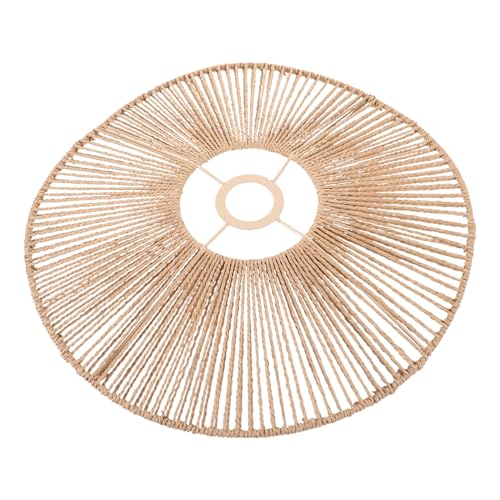 CLISPEED Vintage Deckenlampenschirm Handgewebt Papierseil und Eisen für Kronleuchter und Wandlampen Langlebig und Geruchsneutral Retro Lampenschirm für Esszimmer und Wohnzimmer von CLISPEED