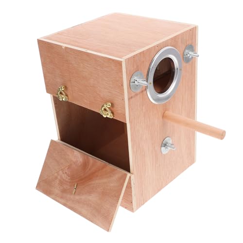 CLISPEED Vogelbrutkasten aus Holz für Wellensittiche und Papageien Wetterfest Aufhängen an Baum oder Terrasse Langlebiges Nistkasten Sicherer Brut und Wärmenest Natürlicher Vogelschutz CLISPEED Vogelbrutkasten aus Holz für Wellensittiche und Papageien Wetterfest Aufhängen an Baum oder Terrasse Langlebiges Nistkasten Sicherer Brut und Wärmenest Natürlicher Vogelschutz von CLISPEED