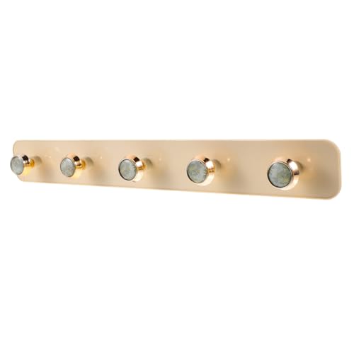 CLISPEED Wandhaken Teilig Selbstklebend Mantelhaken Schlüsselhalter Garderobenhaken mit Hoher Tragkraft für Küche Bad und Flur in Elegantem Cremeweiß von CLISPEED
