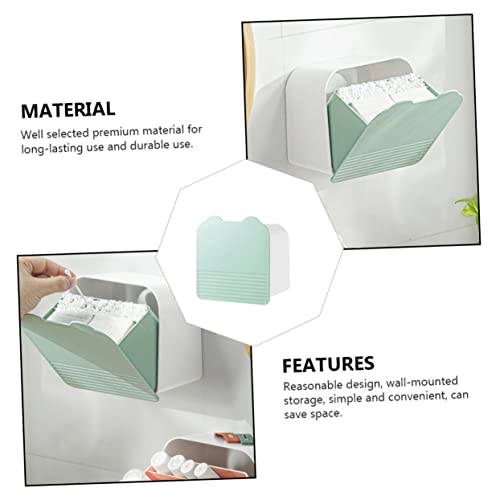 CLISPEED Wandmontierte Klapp aufbewahrungsbox Mehrzweck Aufbewahrungsbehälter mit Fächern Staubdicht für Badezimmer Kosmetik und Hygieneprodukte Platzsparend und Übersichtlich von CLISPEED