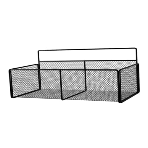 CLISPEED Wandmontiertes Aufbewahrungsregal aus Hochwertigem Multifunktionaler Kosmetik und Badezimmerhalter Platzsparendes Schwarzes Großes Organizer Wandregal ohne Bohren von CLISPEED