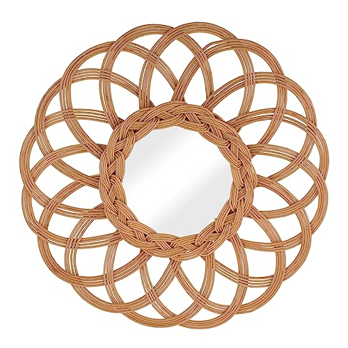 CLISPEED Wandspiegel im Boho Stil Handgewebter Dekospiegel für Wohnzimmer Schlafzimmer und Eingangsbereich Rustikales Design mit für Makeup und Hautpflege CLISPEED Wandspiegel im Boho Stil Handgewebter Dekospiegel für Wohnzimmer Schlafzimmer und Eingangsbereich Rustikales Design mit für Makeup und Hautpflege von CLISPEED