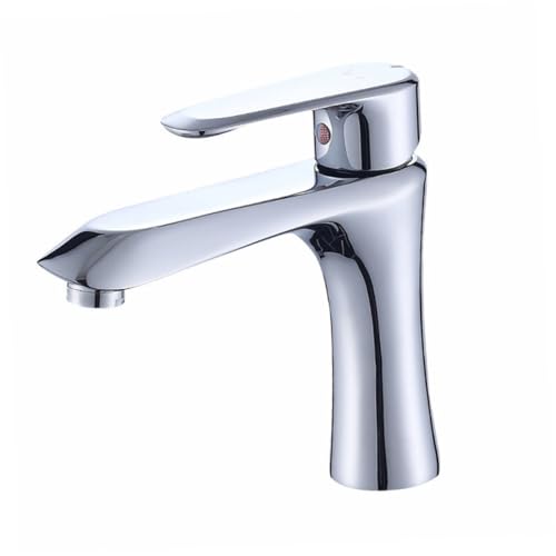 CLISPEED Waschtischarmatur Einhebelmischer Kupfer Mischbatterie Badarmatur für Warm Kaltwasser Badezimmer Waschbecken Wasserhahn Langlebig und Einfach zu Reinigen von CLISPEED