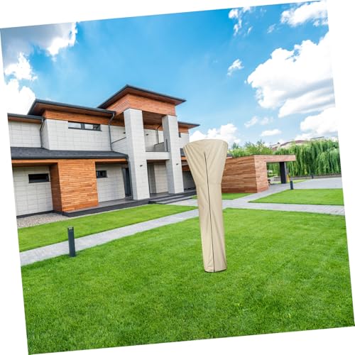 CLISPEED Wasserdichte Patio heizstrahler abdeckhaube aus Oxford Reißverschluss Wind Schmutzresistent Frostgeschützt für Garten Außenheizungen Beige von CLISPEED