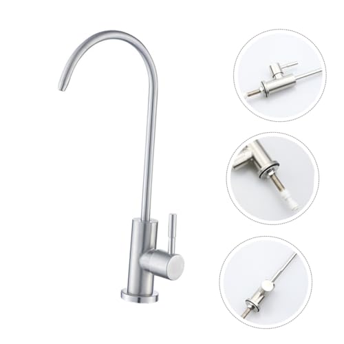 CLISPEED Wasserhahn aus Edelstahl für Bad und Küche Klassischer Vertikaler Trinkwasserhahn Glänzend Modern Langlebig Geeignet für Waschbecken und Haushaltsgebrauch CLISPEED Wasserhahn aus Edelstahl für Bad und Küche Klassischer Vertikaler Trinkwasserhahn Glänzend Modern Langlebig Geeignet für Waschbecken und Haushaltsgebrauch von CLISPEED