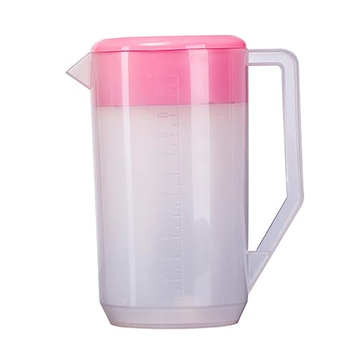 CLISPEED Wasserkrug mit Messskala Großer Kapazität Hitzebeständig für Saft Bier mit Passendem Deckel Familienfeiern von CLISPEED