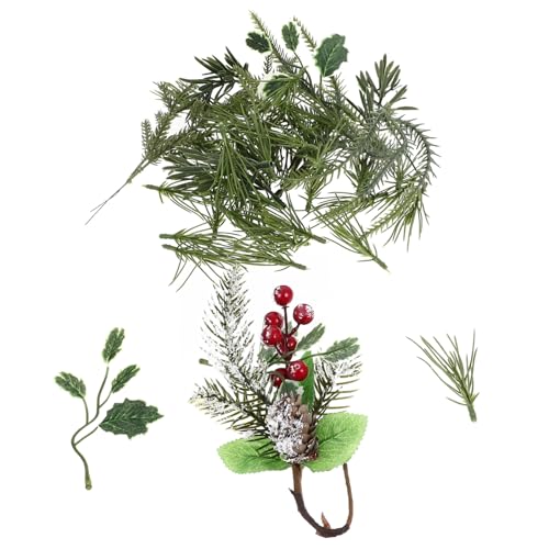 CLISPEED Weihnachtliche Deko Beeren Realistisch Simulierte Zweige Vielseitig für Vase Kerzendekoration Langlebig Farbintensiv für Festliche Party und Fotorequisiten von CLISPEED