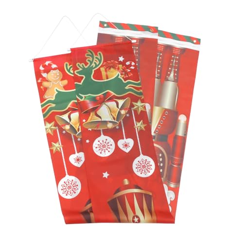 CLISPEED Weihnachtliche Türbanner mit Festliche Türdekorationen Weihnachtscouplets für Wohnzimmer Flur und Eingang Stimmungsvolle Deko für Feiertage von CLISPEED