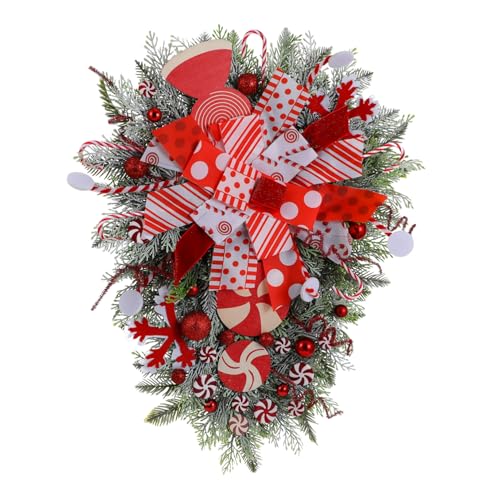 CLISPEED Weihnachtliche Türdeko Hängender Weihnachtskranz Wanddeko Vielseitig für Zuhause Büro Laden Festliche Weihnachtsfeier Deko Geschenkidee Einfach Lagerbar von CLISPEED