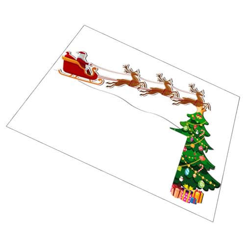 CLISPEED Weihnachtliche Türrahmen Dekoration Holz Elch mit Schlitten für Weihnachtsdeko Zuhause Weihnachtsanhänger für Tür und Wanddeko Einfach Anzubringen Bunte Festtagsornamente von CLISPEED