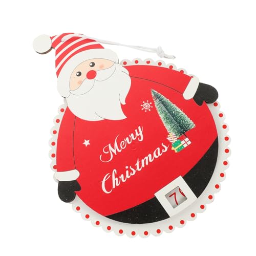 CLISPEED Weihnachtlicher Holzanhänger mit Weihnachtsmann Motiv Langlebiger Adventskalender zum Hängen Wiederverwendbare Weihnachtsbaumdeko für Party und Winterhochzeit Robustes CLISPEED Weihnachtlicher Holzanhänger mit Weihnachtsmann Motiv Langlebiger Adventskalender zum Hängen Wiederverwendbare Weihnachtsbaumdeko für Party und Winterhochzeit Robustes von CLISPEED