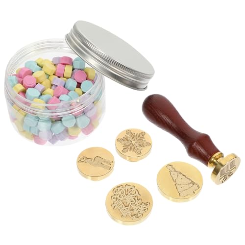 CLISPEED Weihnachts Wachssiegel Stempelset Kupferkopf Holzgriff Retro Siegelwachs Stempel DIY Geschenkverpackung Briefumschläge Einladungskarten Zubehör CLISPEED Weihnachts Wachssiegel Stempelset Kupferkopf Holzgriff Retro Siegelwachs Stempel DIY Geschenkverpackung Briefumschläge Einladungskarten Zubehör von CLISPEED