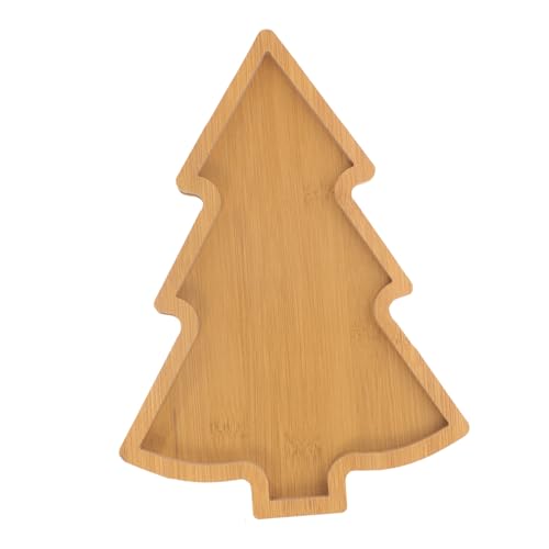 CLISPEED Weihnachtsbaum Holz Serviertablett Kreatives Vorspeisentablett Für Snacks Und Obst Glatte Oberfläche Sicher Für Zuhause Und Festliche Anlässe von CLISPEED