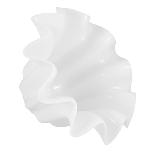 CLISPEED Weißer Lampenschirm Blumenform Kunststoff Fassung Transparenter Lichtdiffusor Weicher Schein Dekorativer Lampenschirm für Tisch Wandlampen Schlafzimmer Wohnzimmer von CLISPEED