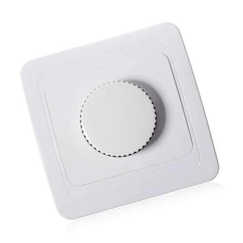 CLISPEED Weißer Panel Lichtregler Wandlichtschalter mit Drehknopf Einstellbarer Dimmerschalter für LED licht Energiesparend und Benutzerfreundlich CLISPEED Weißer Panel Lichtregler Wandlichtschalter mit Drehknopf Einstellbarer Dimmerschalter für LED licht Energiesparend und Benutzerfreundlich von CLISPEED