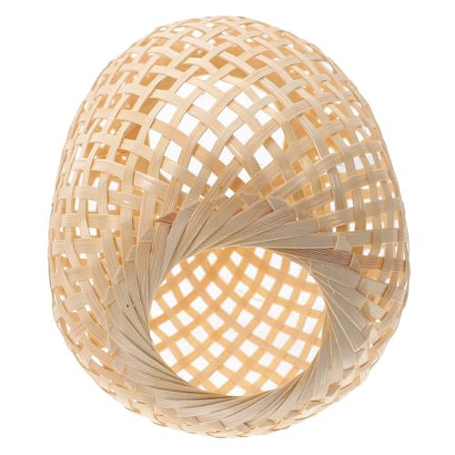 CLISPEED Woven Natürlicher Lampenschirm Rustikal Handgewebt Vielseitig Einsetzbar Deckenleuchte Pendelleuchte Lampenabdeckung für Wohnzimmer Schlafzimmer von CLISPEED