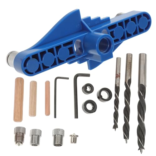 CLISPEED Zweifach holzdübel bohrschablone aus Abs Selbstzentrierend Präzise Markierung und Bohrführung für Holzverbindungen Einfach zu Bedienen Schnelles Positionieren für Schreiner und von CLISPEED