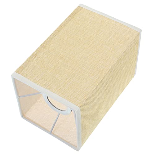 CLISPEED quadratischer Schreibtischlampenschirm drinnen elegant Lampenschirm aus Stoff Form modern einfach stehlampe quadratischer Lampenschirm aus Leinen Kleine Lampe Sahde Leinen- Beige von CLISPEED