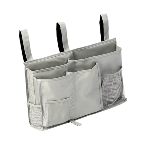 CLISPEED wasserdichte Oxford Stoff Betttasche mit Großer Kapazität Hängende Aufbewahrungstasche für Bettgestell Vielseitiger Organizer für Schlafzimmer Auto Kinderbett Silber von CLISPEED