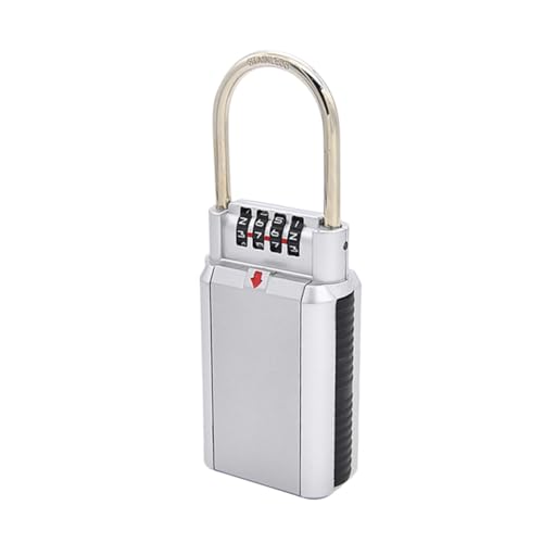 CLISPEED wasserdichte Wandmontage Schlüsselsafe Stelliger Sicherheitscode Key Lock Box für Hausschlüssel Sicherer Aufbewahrungskasten Silber von CLISPEED