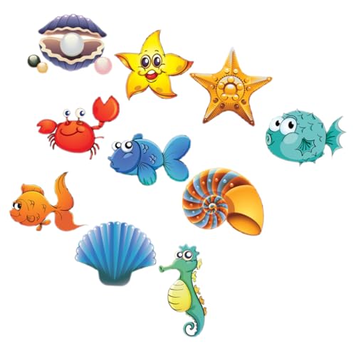 CLISPEED wasserdichte rutschfeste Badewannen Aufkleber mit Meeresmotiven Anti rutsch Sticker für Dusche und Bad Sicherer Halt für Dekorative Badezimmer Fliesen Dekoration von CLISPEED