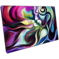 Lebhaftes Abstraktes Gesicht - Leinwanddruck Moderne Wandkunst Für Zuhause, Büro & Leidenschaftliche Dekoration von CLKPrintArt