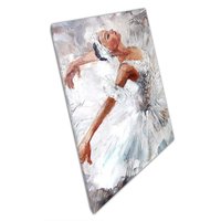 Elegante Ballett-Tänzerin Ölgemälde Weiße Leinwand Wand Kunst Für Zuhause & Im Büro Dekor Elegante Ballett-Tänzerin Ölgemälde Weiße Leinwand Wand Kunst Für Zuhause & Im Büro Dekor von CLKPrintArt