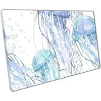 Elegante Wasserfarben Qualle Leinwanddruck Floating Sea Life Dekoration Für Zuhause & Im Büro Elegante Wasserfarben Qualle Leinwanddruck Floating Sea Life Dekoration Für Zuhause & Im Büro von CLKPrintArt