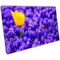 Lebhafte Gelbe Tulpe Leinwand Lavendel Feld Landschaft Kunst Für Zuhause & Büro Dekor Lebhafte Gelbe Tulpe Leinwand Lavendel Feld Landschaft Kunst Für Zuhause & Büro Dekor von CLKPrintArt
