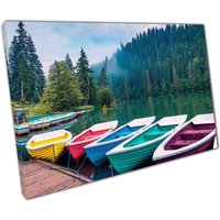 Misty Morning Regenbogen Boote Leinwand Kunst Für Home Office Decor Lacu Rosu See Harghita County Rumänien Misty Morning Regenbogen Boote Leinwand Kunst Für Home Office Decor Lacu Rosu See Harghita County Rumänien von CLKPrintArt