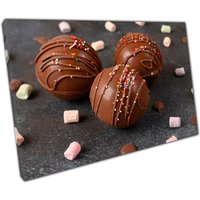 Gemütliche Heiße Schokolade Bombs Rezept Leinwand Kunst - Marshmallow Kakao Wanddekoration Für Zuhause Büro Küche Gemütliche Heiße Schokolade Bombs Rezept Leinwand Kunst - Marshmallow Kakao Wanddekoration Für Zuhause Büro Küche von CLKPrintArt