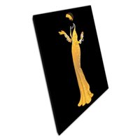 Vintage 1920S Flapper Digitaler Kunstdruck Glamouröse Goldene Modeleinwand Für Zuhause Oder Im Büro von CLKPrintArt
