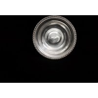 Frühe 1930-40Er Jahre Jugendstil Umrandung Krone-Kreuz Designer Servierschale - Schale/sterling Silber, 6x6x1, 25", 78, 28 Gramm #3603 von CLLEWISLLC
