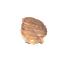 Handgeschnitzte Affe Holz Schale Von Sorenson 8x6x1" Wunderschön Detailreich, Vintage Handgemachte Geschnitzte Stücke, Blatt Design/Form #1959 von CLLEWISLLC