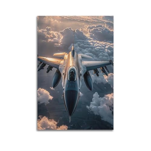 Fighter Jet Poster F-16 Kampffalke, Kampfflugzeug, dekoratives Gemälde, Leinwand-Kunstbild, 40 x 60 cm Fighter Jet Poster F-16 Kampffalke, Kampfflugzeug, dekoratives Gemälde, Leinwand-Kunstbild, 40 x 60 cm von CLLHOK