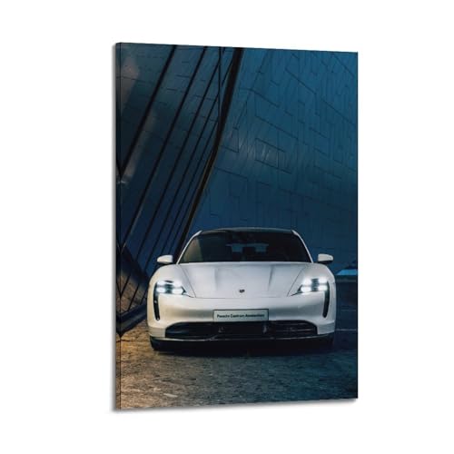 Taycan Turbo-Poster, Motiv: Super Car, Rennwagen, Sportwagen, dekoratives Gemälde, Leinwand, Kunstbild, 40 x 60 cm Taycan Turbo-Poster, Motiv: Super Car, Rennwagen, Sportwagen, dekoratives Gemälde, Leinwand, Kunstbild, 40 x 60 cm von CLLHOK