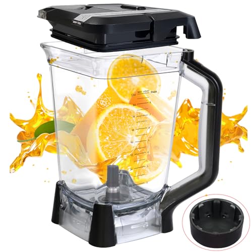 XL-Ersatzkrug für Ninja-Mixer, Deckel mit Deckel, 2041 ml, Krug Mixer-Teile für Ninja BL610 BL710WM CO610B CT610 Serie, Deckel mit Rand/Griffverlängerung von CLLOMAGY