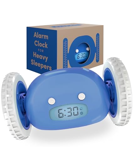 CLOCKY Lauter Wecker Digital Wecker Laut für tiefschläfer Erwachsene Jugendliche Lustig für schwerhörige schwere Schläfer auf Rädern Weglaufen Fahrender Springen Wegrollen Lustiges Geschenk (Blau) CLOCKY Lauter Wecker Digital Wecker Laut für tiefschläfer Erwachsene Jugendliche Lustig für schwerhörige schwere Schläfer auf Rädern Weglaufen Fahrender Springen Wegrollen Lustiges Geschenk (Blau) von CLOCKY
