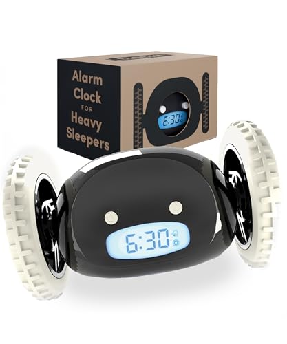 CLOCKY Lauter Wecker Digital Wecker Laut für tiefschläfer Erwachsene Jugendliche Lustig schwerhörige schwere Schläfer auf Rädern Weglaufen Fahrender Springen Wegrollen, Lustiges Geschenk (Schwartz) CLOCKY Lauter Wecker Digital Wecker Laut für tiefschläfer Erwachsene Jugendliche Lustig schwerhörige schwere Schläfer auf Rädern Weglaufen Fahrender Springen Wegrollen, Lustiges Geschenk (Schwartz) von CLOCKY