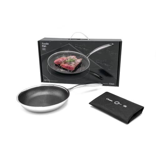 CLOEN I Foodie Pan, antihaftbeschichtet, kratzfest, antihaftbeschichtet, PFOA-frei, spülmaschinenfest, Full-Induction-System, extreme Kratzfestigkeit (20 cm / 1 Liter) von CLOEN