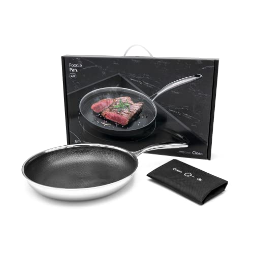 CLOEN I Foodie Pan| Antihaftbeschichtung und Anti-Kratzer I PFOA-freie Antihaft-Oberfläche I Spülmaschinenfest I Full Induction System I extreme Kratzfestigkeit (28 cm / 2,2 Liter) von CLOEN