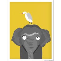 Close Up - Kinderzimmer Poster Elefant Afrika Design Frau Febra & Herr Hutsauger von CLOSE UP