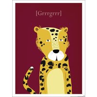 Close Up - Kinderzimmer Poster Leopard Raubkatze Design Frau Febra & Herr Hutsauger von CLOSE UP