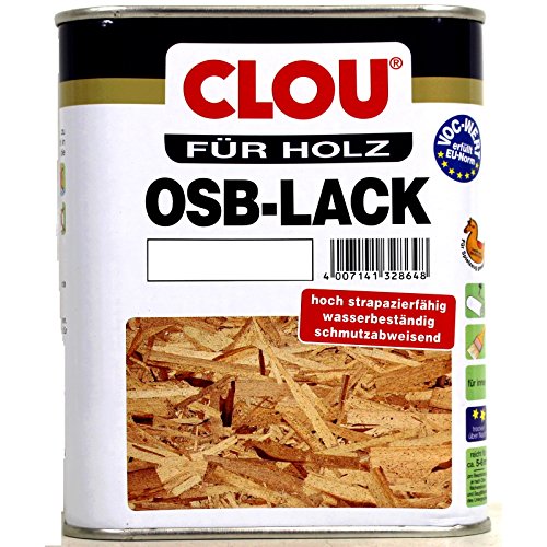 0,75L Clou OSB Lack Klarlack Holzlack Parkettlack seidenglänzend von CLOU
